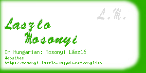 laszlo mosonyi business card